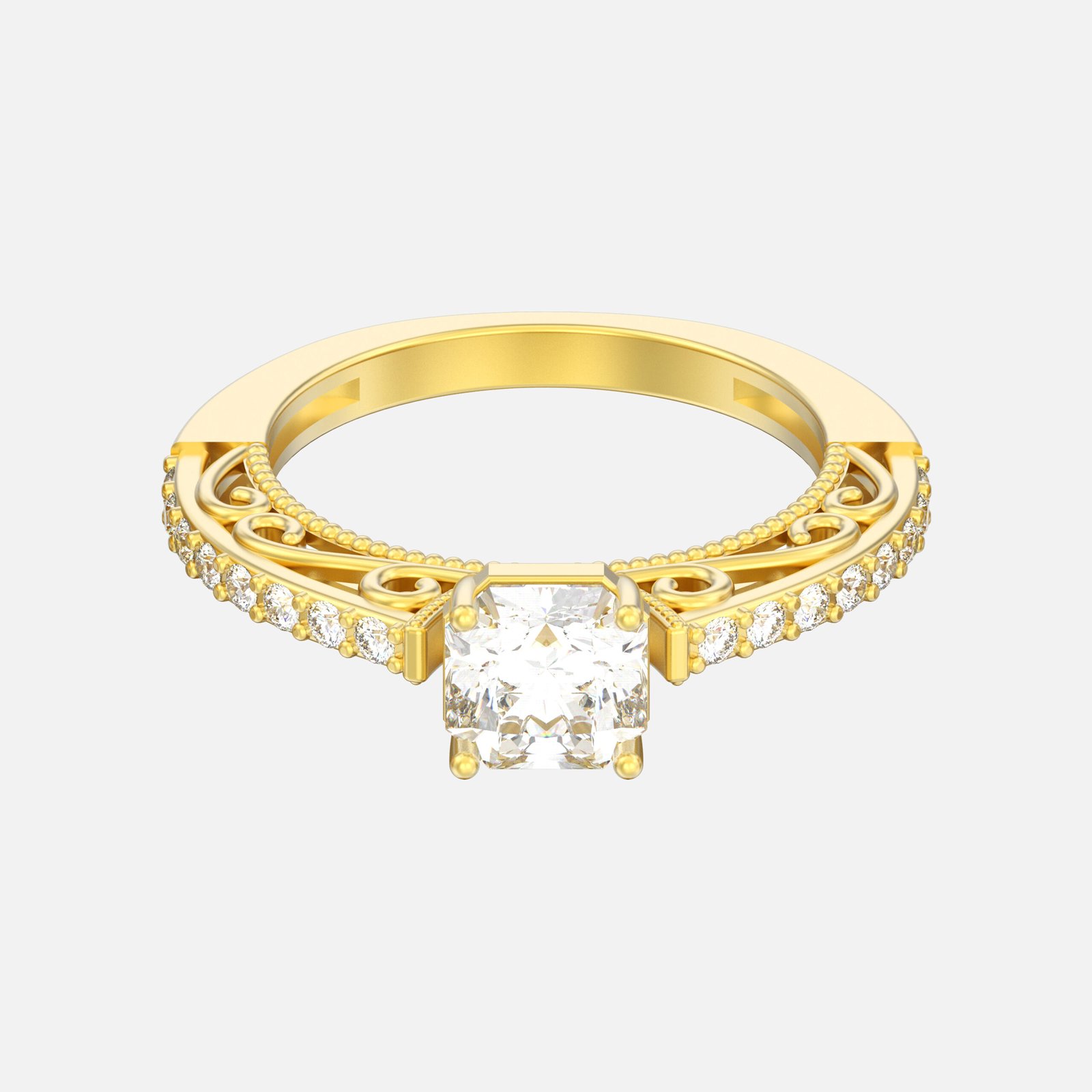 Rhombus Diamond Ring